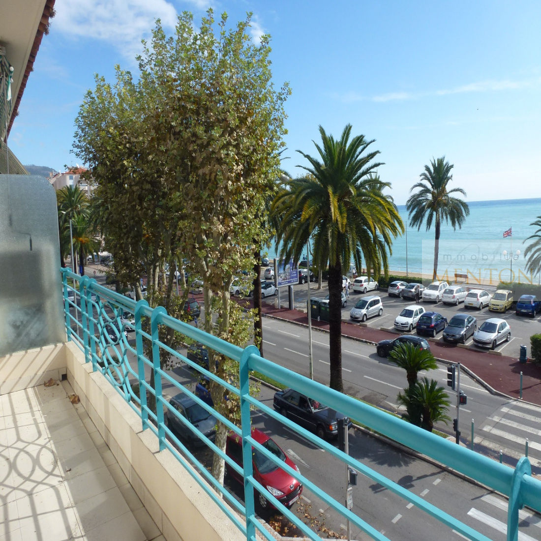vente MENTON vue mer, dernier étage, 3 pièces terrasse, cave