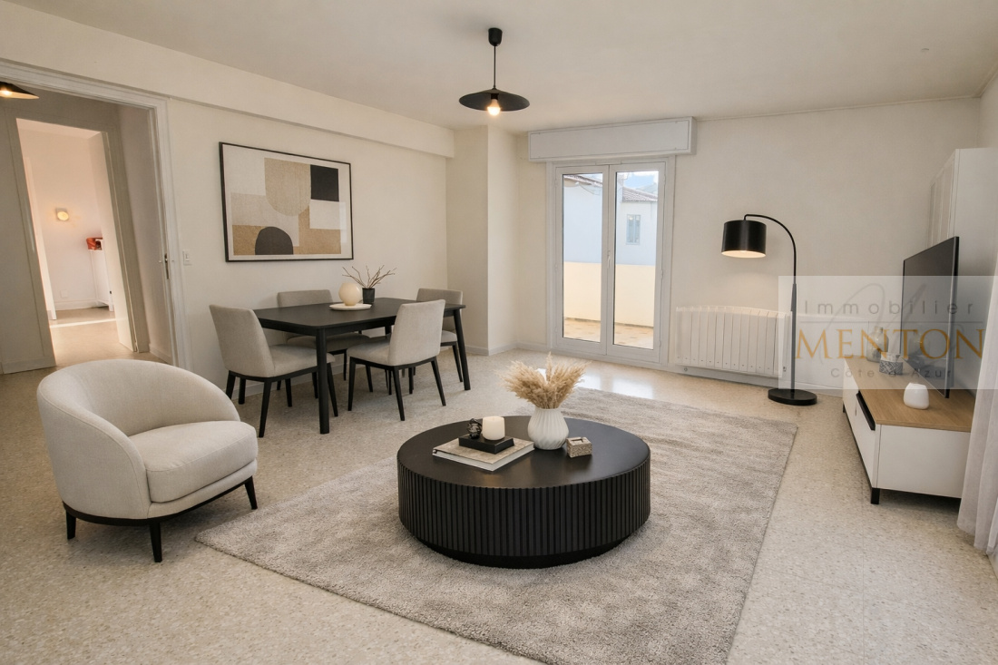 vue du séjour optimisé en décoration sans travaux